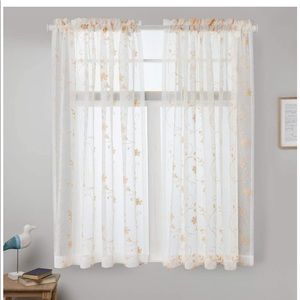 Embroidered Floral Curtains